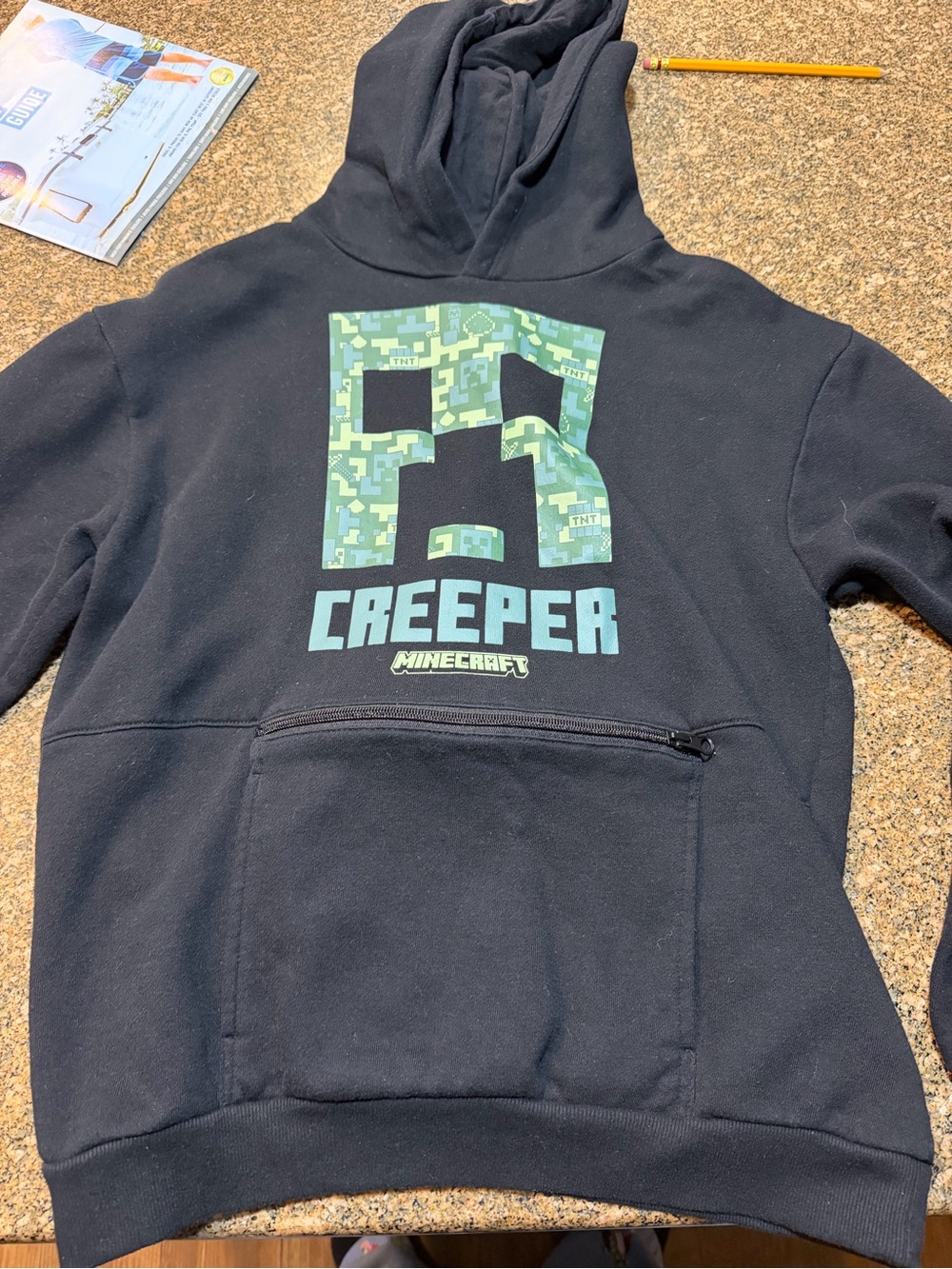 Creeper Graphic Hoodie Sweatshirt - Black/Green